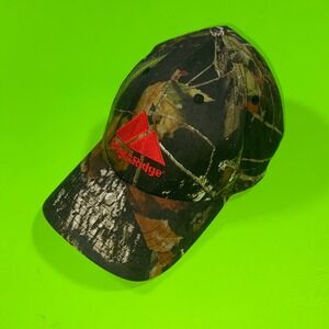 Cap America BrightRidge Camo Baseball Hat Mens Adjustable Camouflage Red Logo